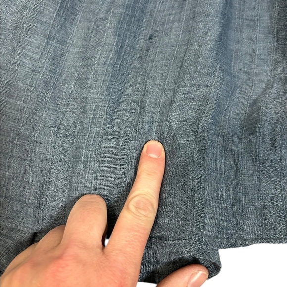 Heidi Merrick Lightweight Light Blue Gauze Cotton Peasant Size Large - Picture 5 of 11